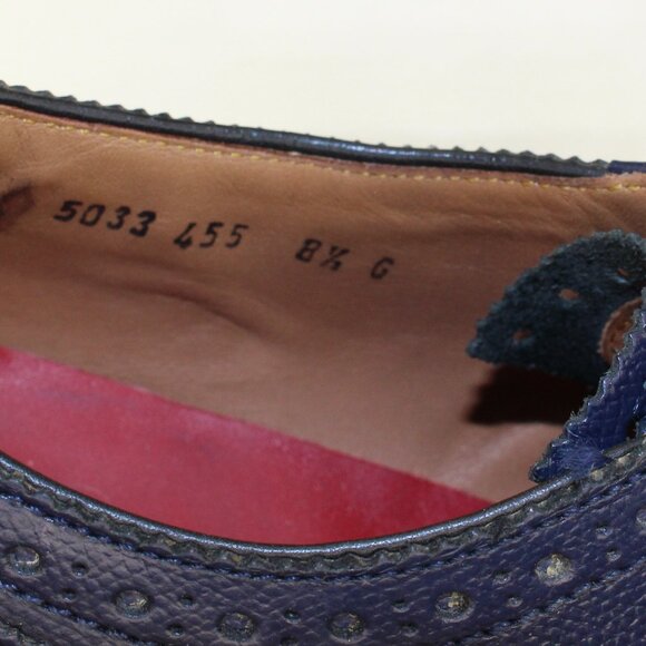 Grenson Angus Blue Leather Oxford Mens (US 8.5/EU 42)